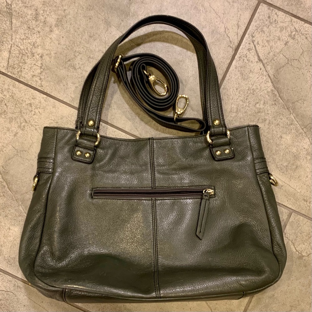 Etienne Aigner Forest Green Work Tote Crossbody - Picture 6 of 10